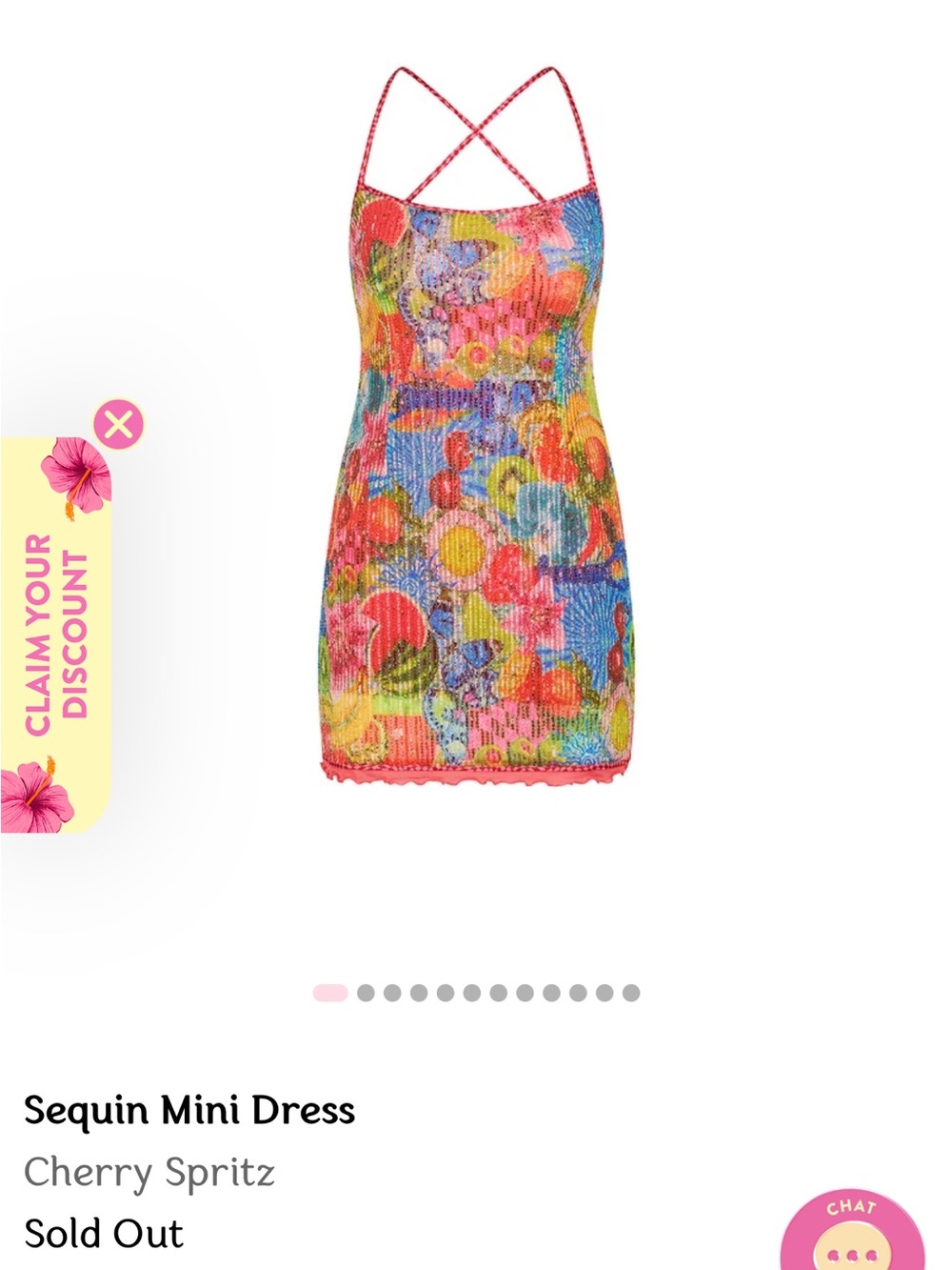 Sequin Mini Dress - Cherry Spritz (Kids)